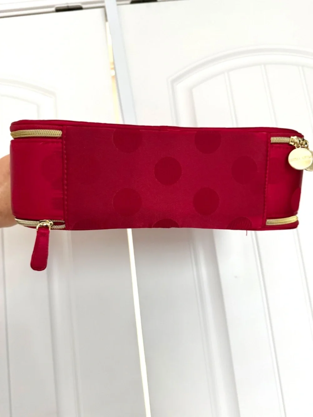 Estée Lauder 2025 Blockbuster Red Polka Dot Train Case Makeup Bag